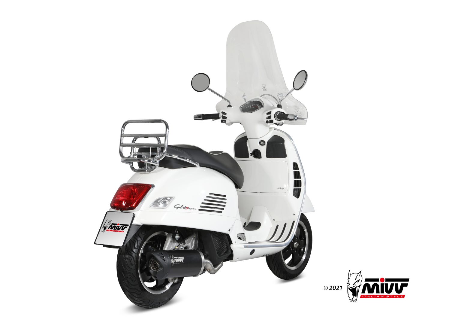 Mivv Mover Edelstahl schwarz Piaggio Vespa GTS 125 17-18