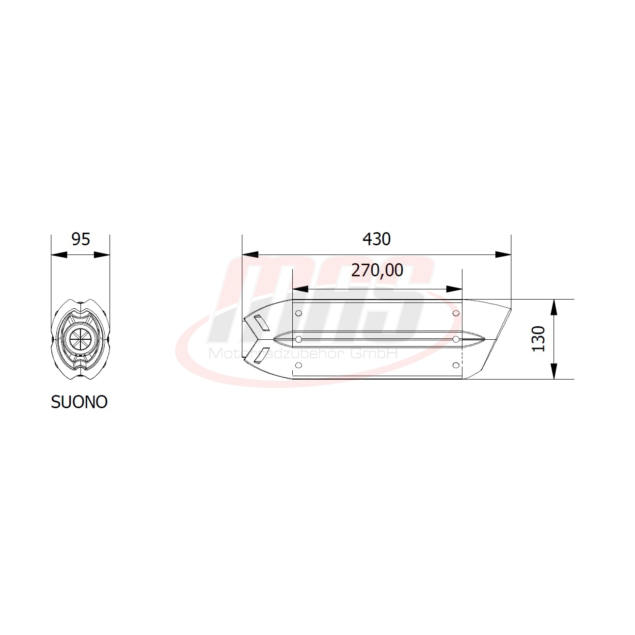 MIVV Suono Edelstahl schwarz KTM 390 Duke 13-16