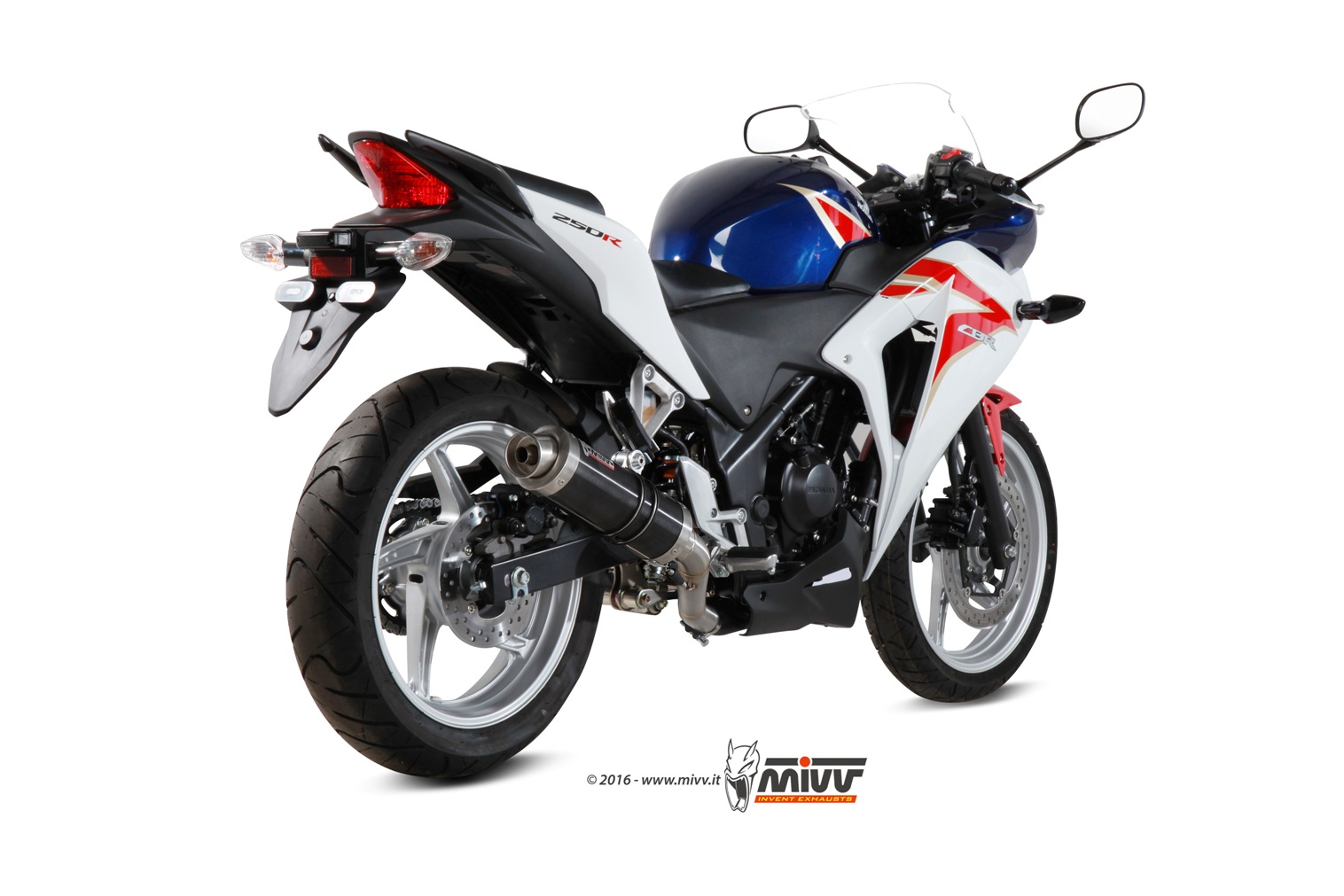 MIVV GP Edelstahl schwarz Honda CBR 250 R 11-14