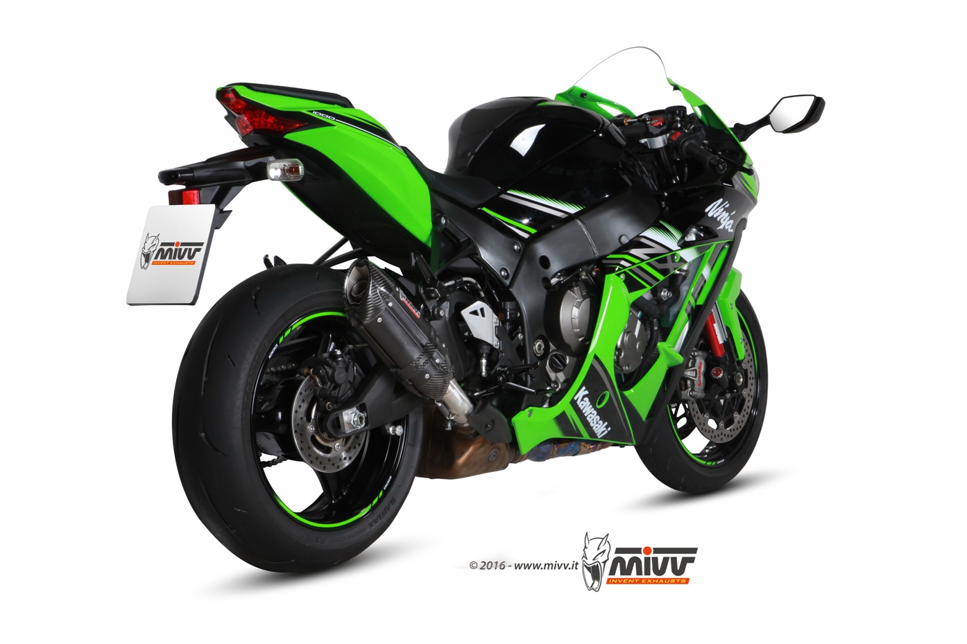 MIVV Suono Edelstahl schwarz KAWASAKI ZX-10 R-RR-SE 16-24