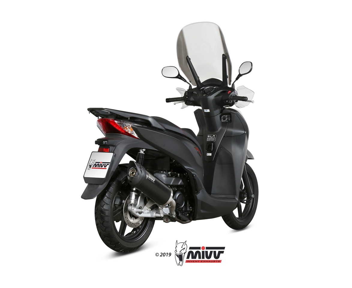 MIVV MOVER Edelstahl schwarz HONDA SH 300 2007 > 2020