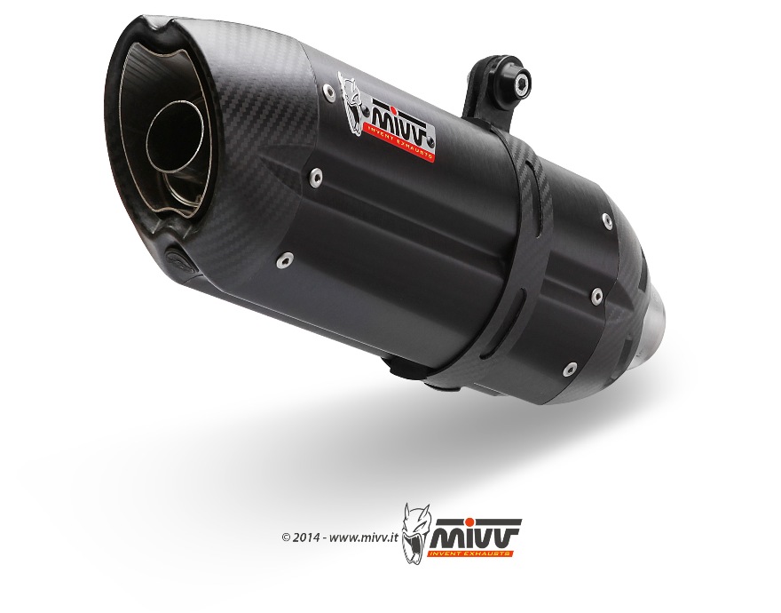 MIVV Suono Edelstahl schwarz KAWASAKI ZX-10 R-RR-SE 16-24