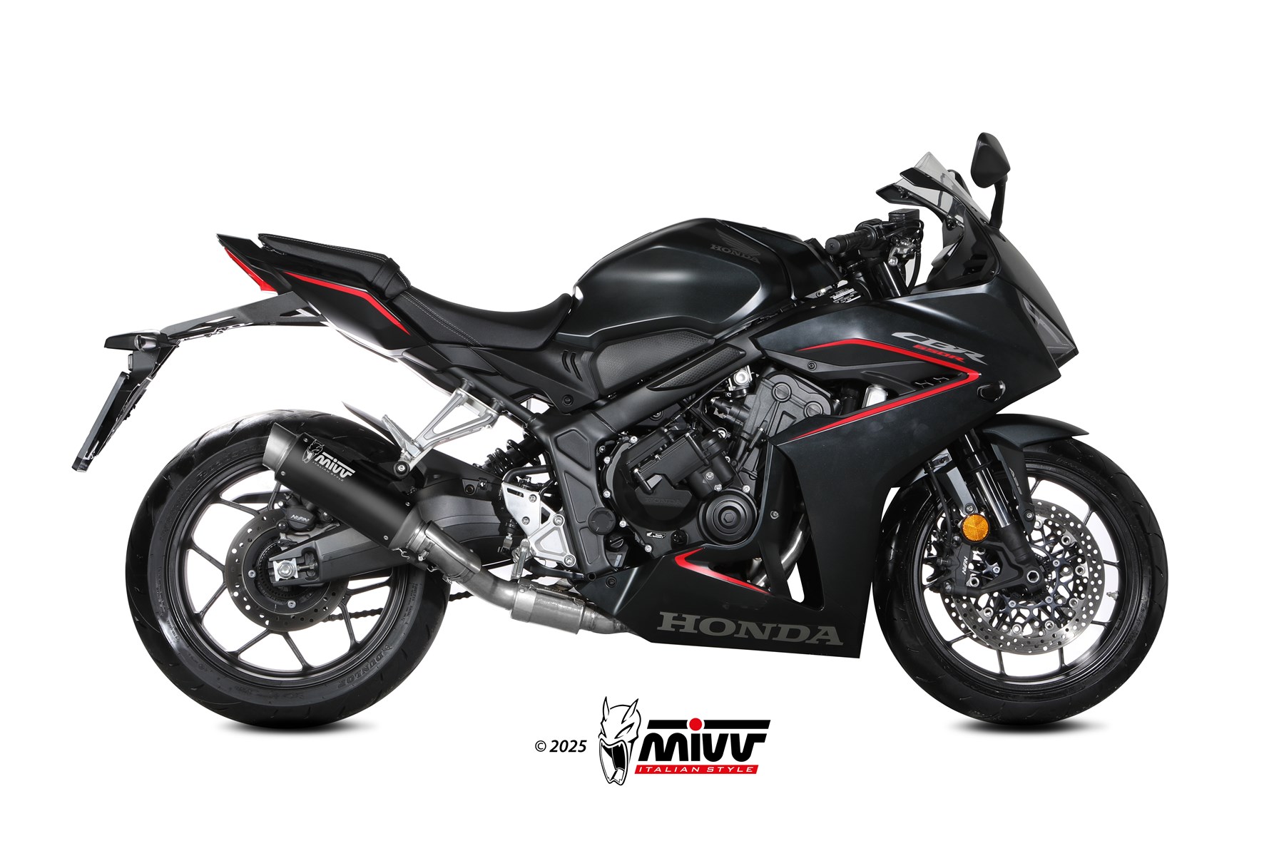 MIVV Komplettanlage GP-Pro Edelstahl schwarz HONDA CBR 650 R 24-26