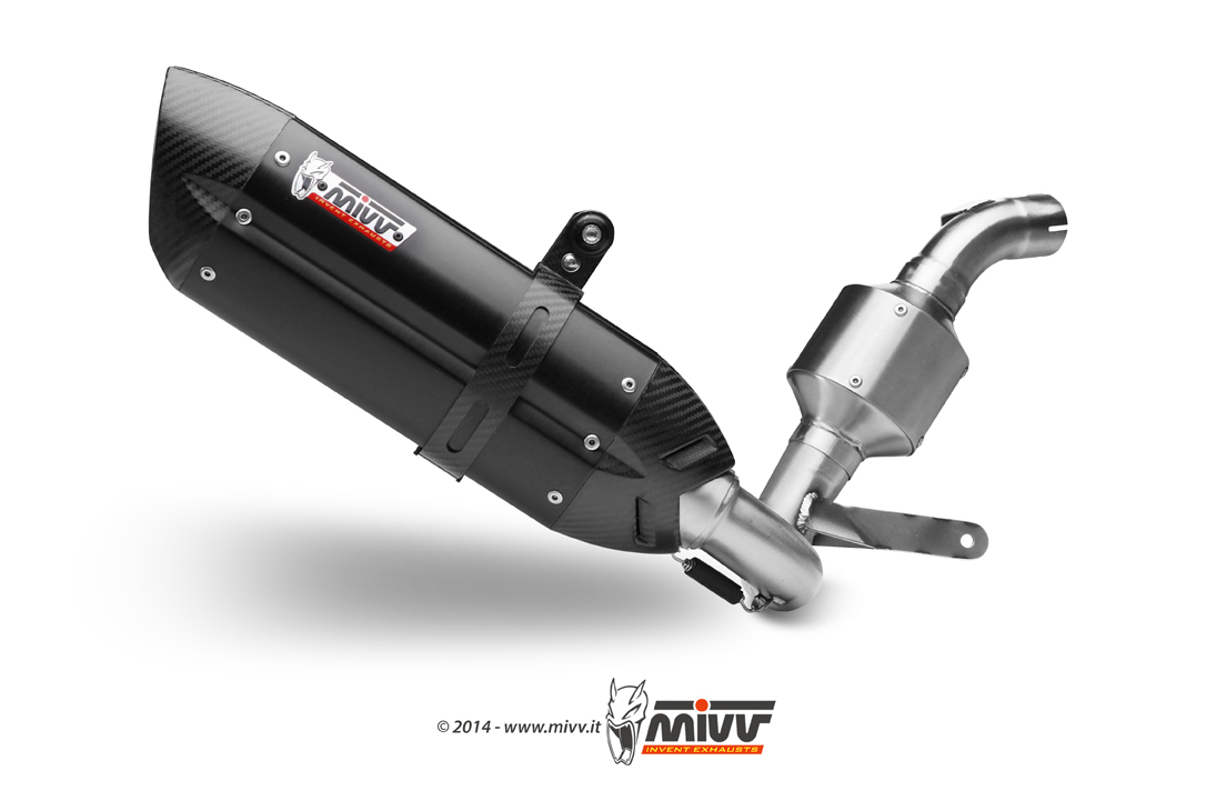 MIVV Suono Edelstahl schwarz KTM 390 Duke 13-16