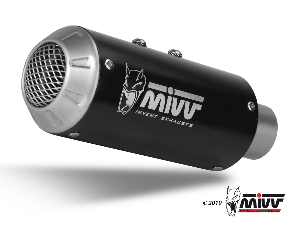 MIVV MK3 Edelstahl schwarz Benelli 502C 19-24