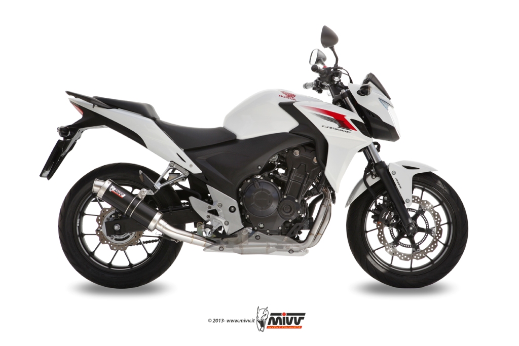MIVV GP Edelstahl schwarz Honda CB 500 F-X 13-15 - CBR 500 R 13-15
