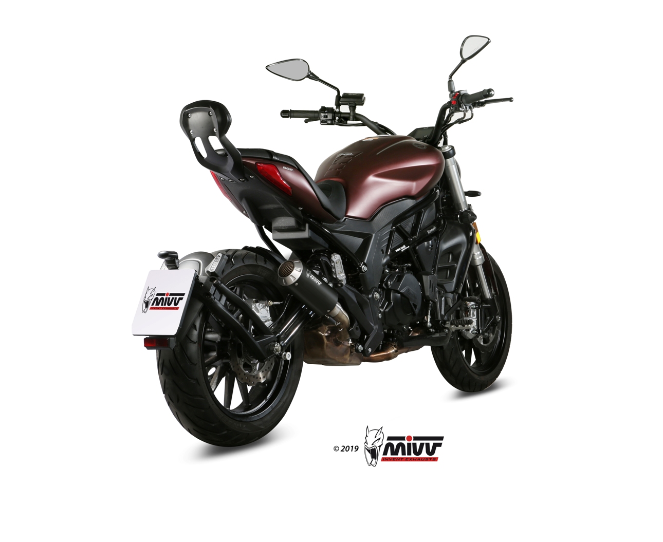 MIVV MK3 Edelstahl schwarz Benelli 502C 19-24