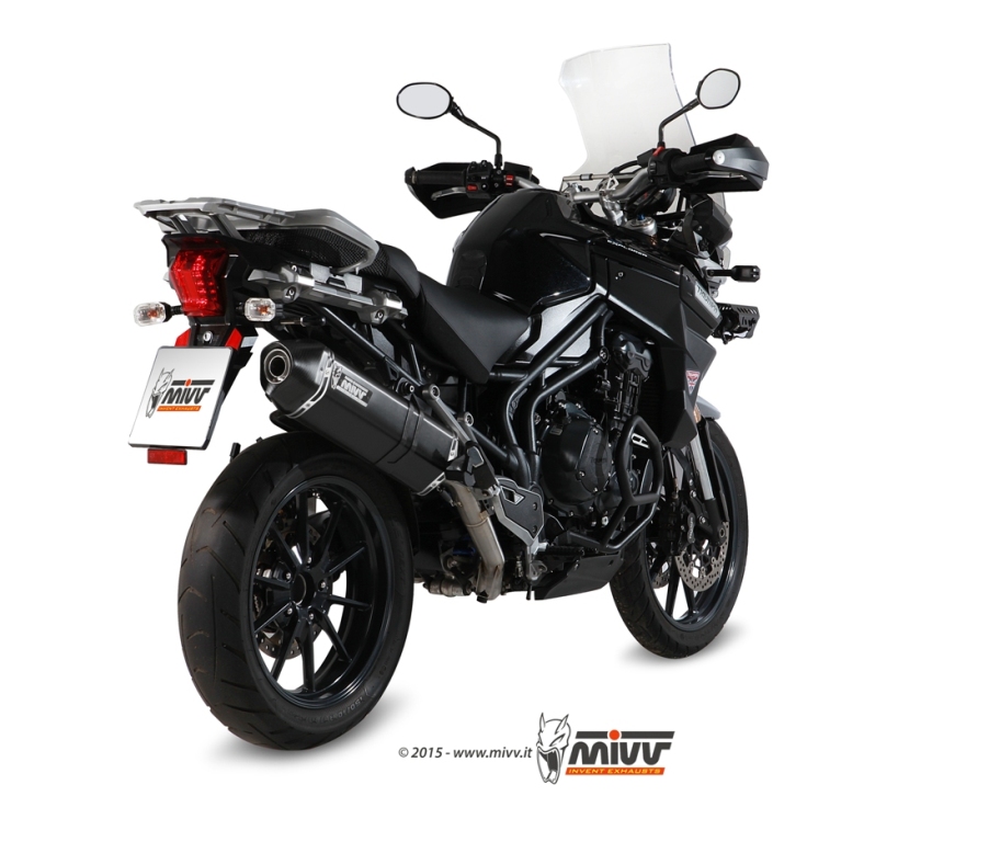 MIVV Speed Edge Edelstahl schwarz Triumph Tiger Explorer 1200 12-15