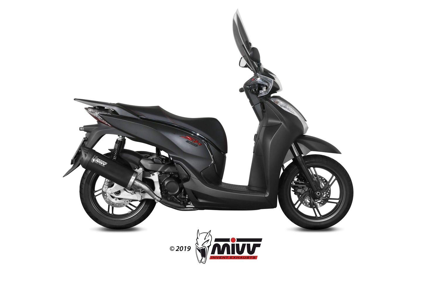 MIVV MOVER Edelstahl schwarz HONDA SH 300 2007 > 2020