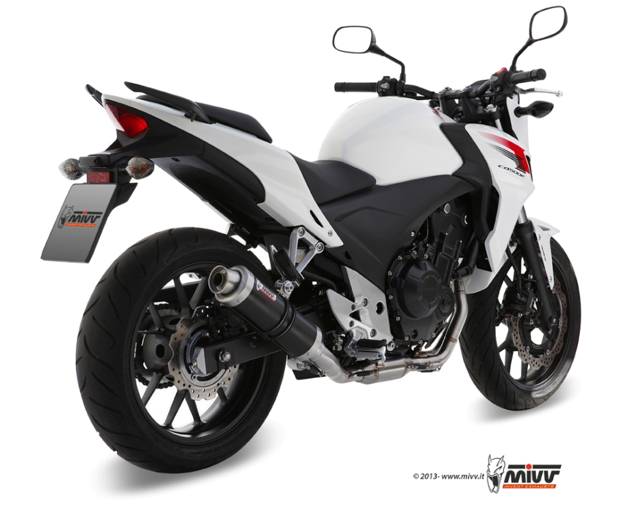 MIVV GP Edelstahl schwarz Honda CB 500 F-X 13-15 - CBR 500 R 13-15
