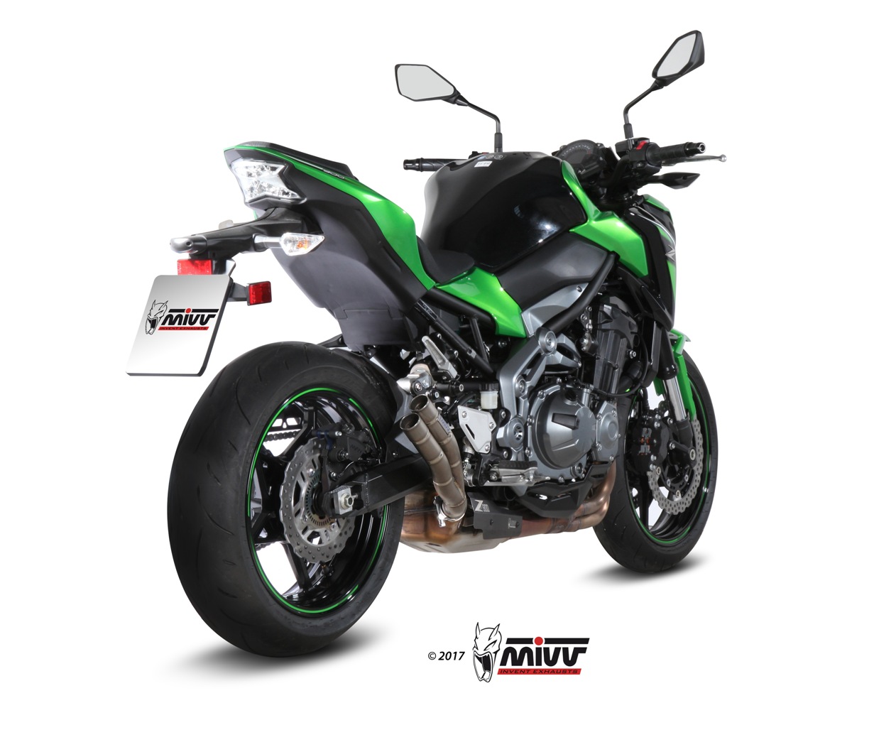 MIVV Double Gun titanium Kawasaki Z 900 17-19 -Z900 A2 -2025