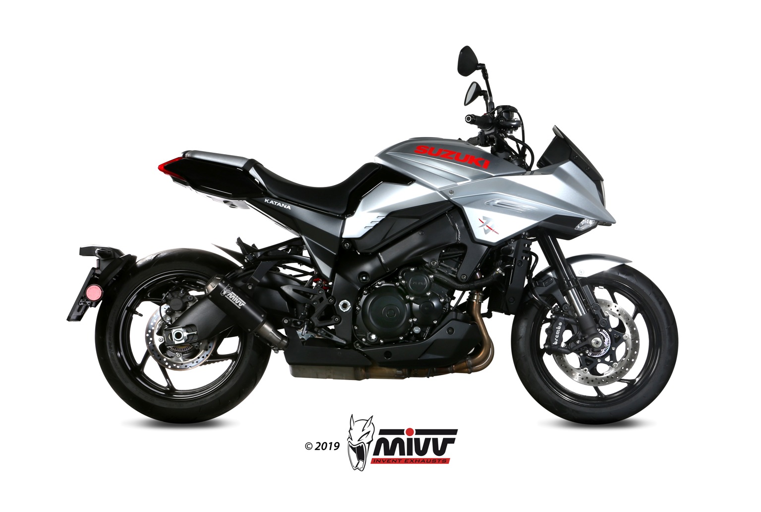 MIVV MK3 Edelstahl schwarz SUZUKI GSX-S 1000 KATANA 2019-2024