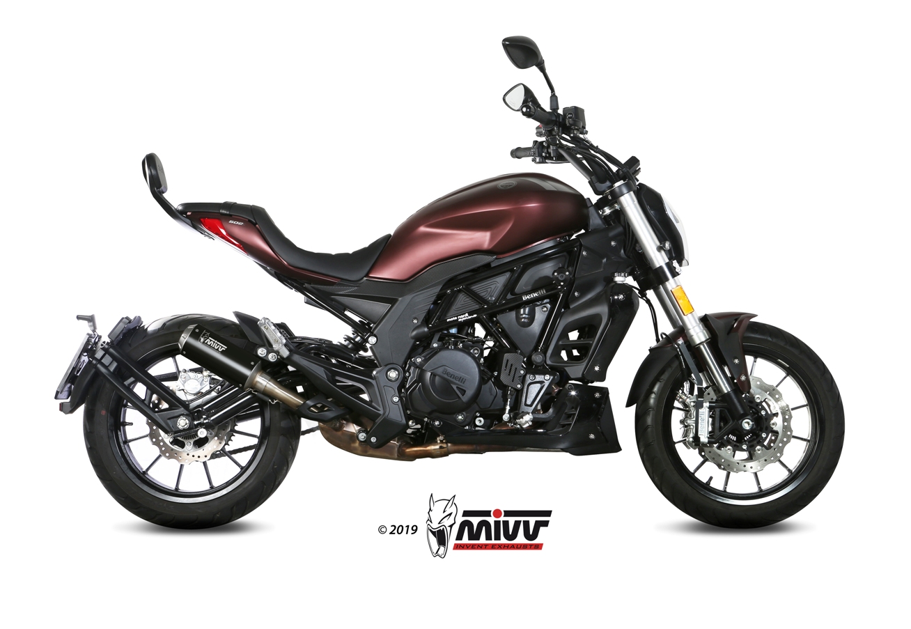 MIVV MK3 Edelstahl schwarz Benelli 502C 19-24